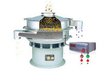 超聲波振動篩工作原理：物料進入超聲波振動篩體內，通過振動電機與超聲波換能器的配合使用實現(xiàn)，物料的篩分，分級，除雜等篩分目的。