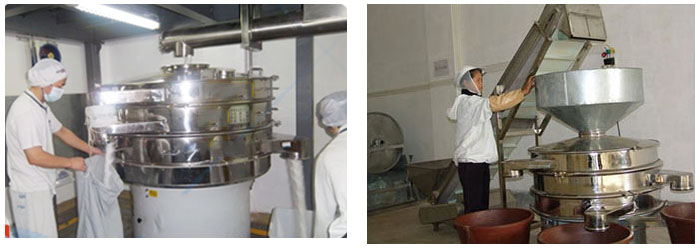 豆?jié){振動篩豆?jié){篩分現(xiàn)場圖展示。