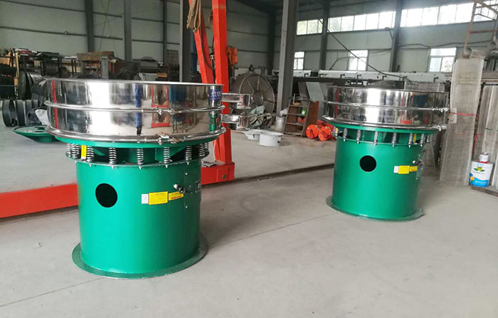 兩臺無防塵蓋皂粉旋振篩展示圖