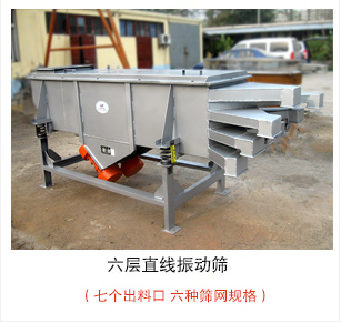 六層直線振動(dòng)篩加裝制成裝置，灰色油漆出口產(chǎn)品