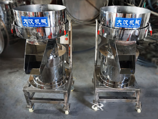 450型過濾篩機實拍：單層過濾篩過濾，多用于液體物料的使用。