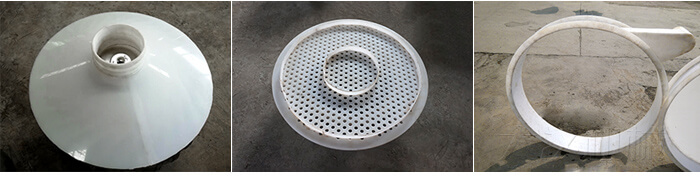 塑料防腐蝕振動篩防塵蓋，網(wǎng)架，篩框展示圖。